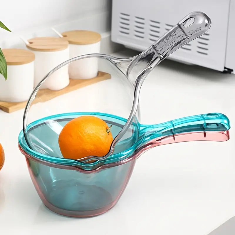 Plastic Water Ladle, Long Handle Water Ladle, Water Bath Scoop, Multipurpose Transparent Ladle For Home Kitchen Bathroom Outdoor, Hair Wash Bucket, Large Capacity Shower Ladle Plastic Water Ladle, Long Handle Water Ladle, Water Bath Scoop, Multipurpose Transparent Ladle For Home Kitchen Bathroom Outdoor, Hair Wash Bucket, Large Capacity Shower Ladle